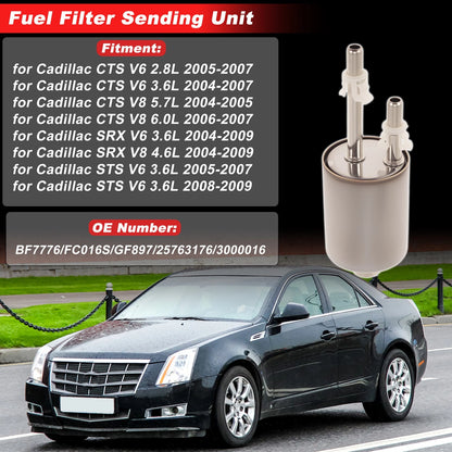 Chassis Pipeline Fuel Filter Assembly for Cadillac CTS V6 (2005–2007) No.25763176