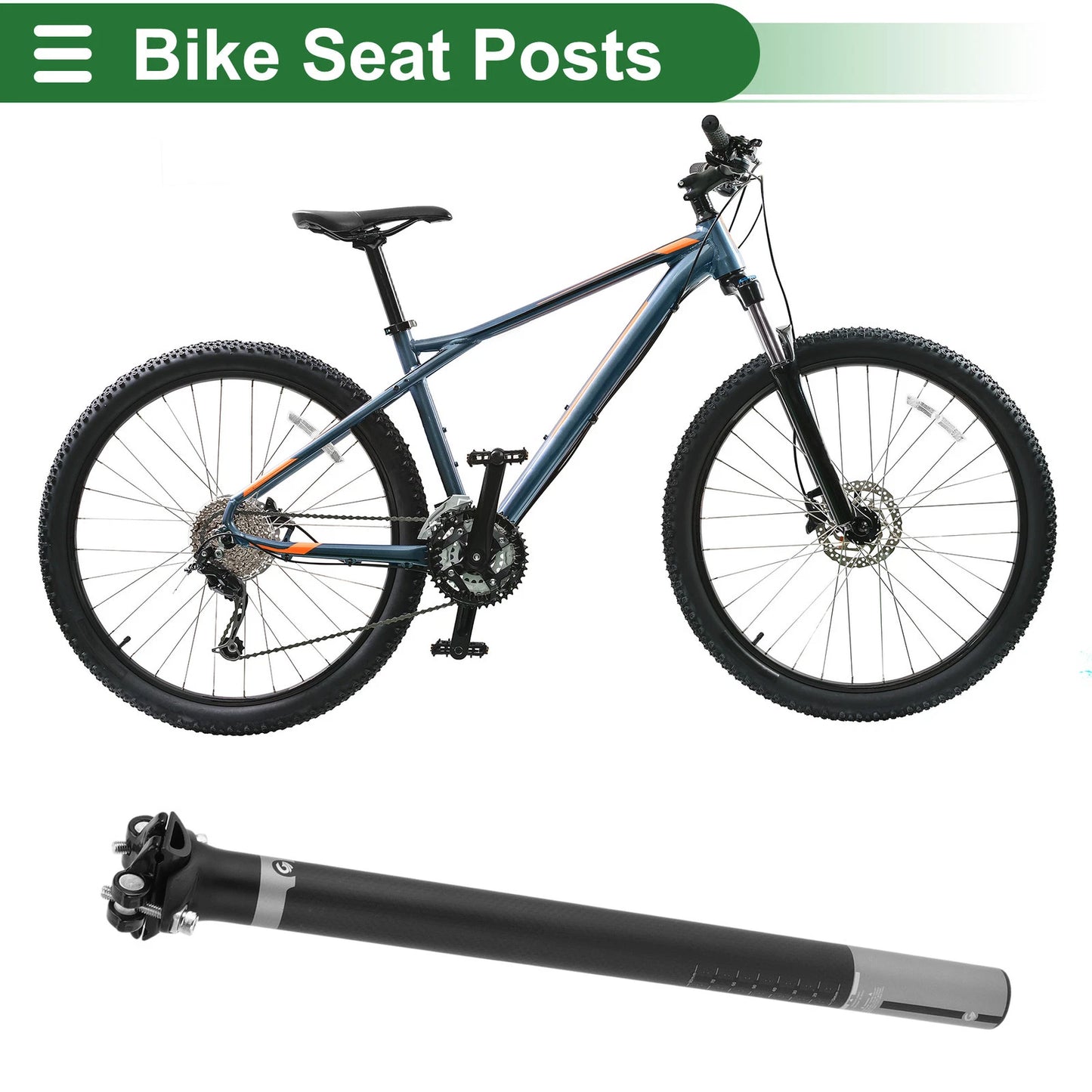 30.8mm Shock Absorbing Bike Seat Post for Various Models (400mm)