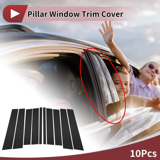 10 x Car Door Pillar Window Trim for Mercedes-Benz GL-Class (2007-2012) Black