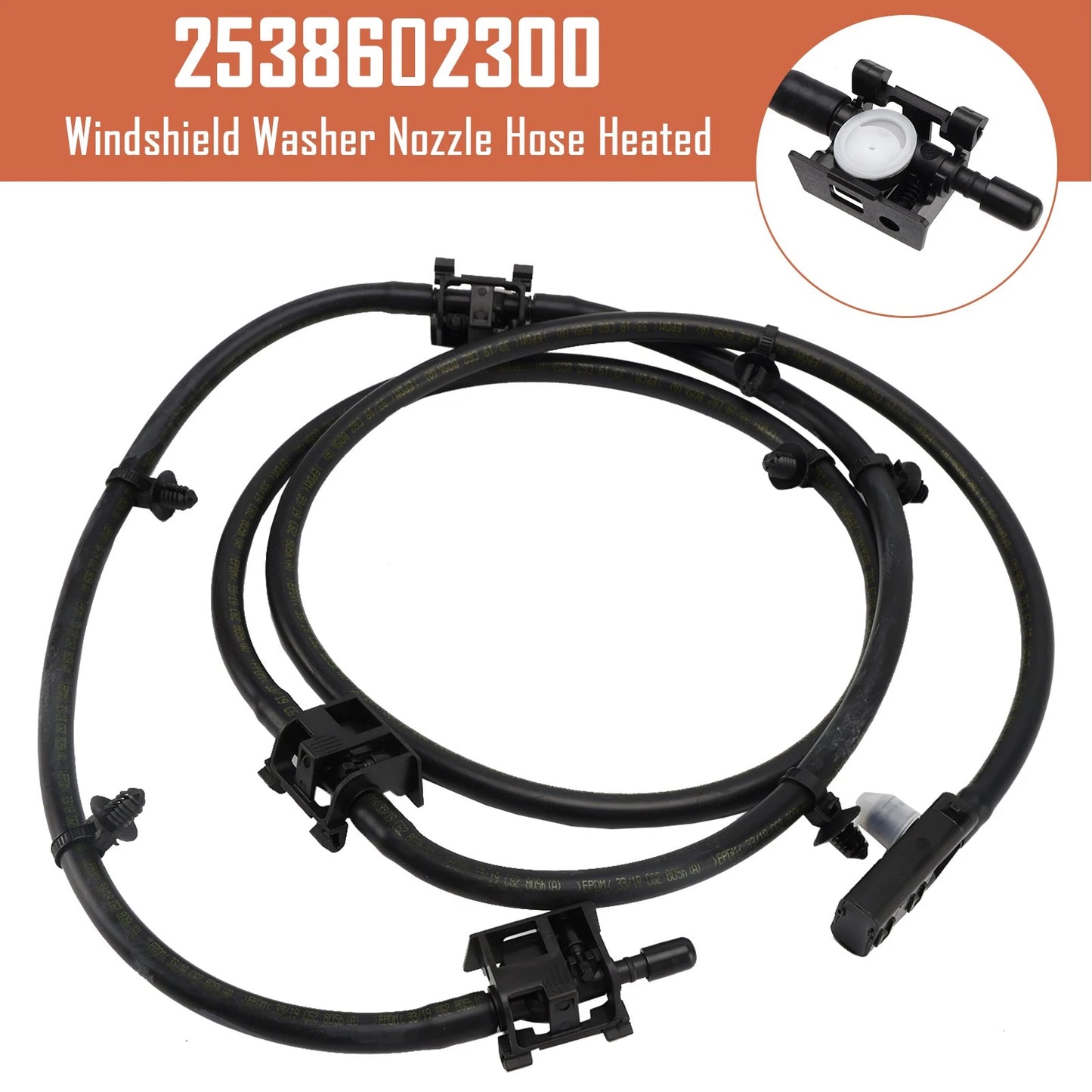 Heated Windshield Washer Nozzle Hose 2538602300 for Mercedes GLC43 AMG GLC300 (2016–2023)