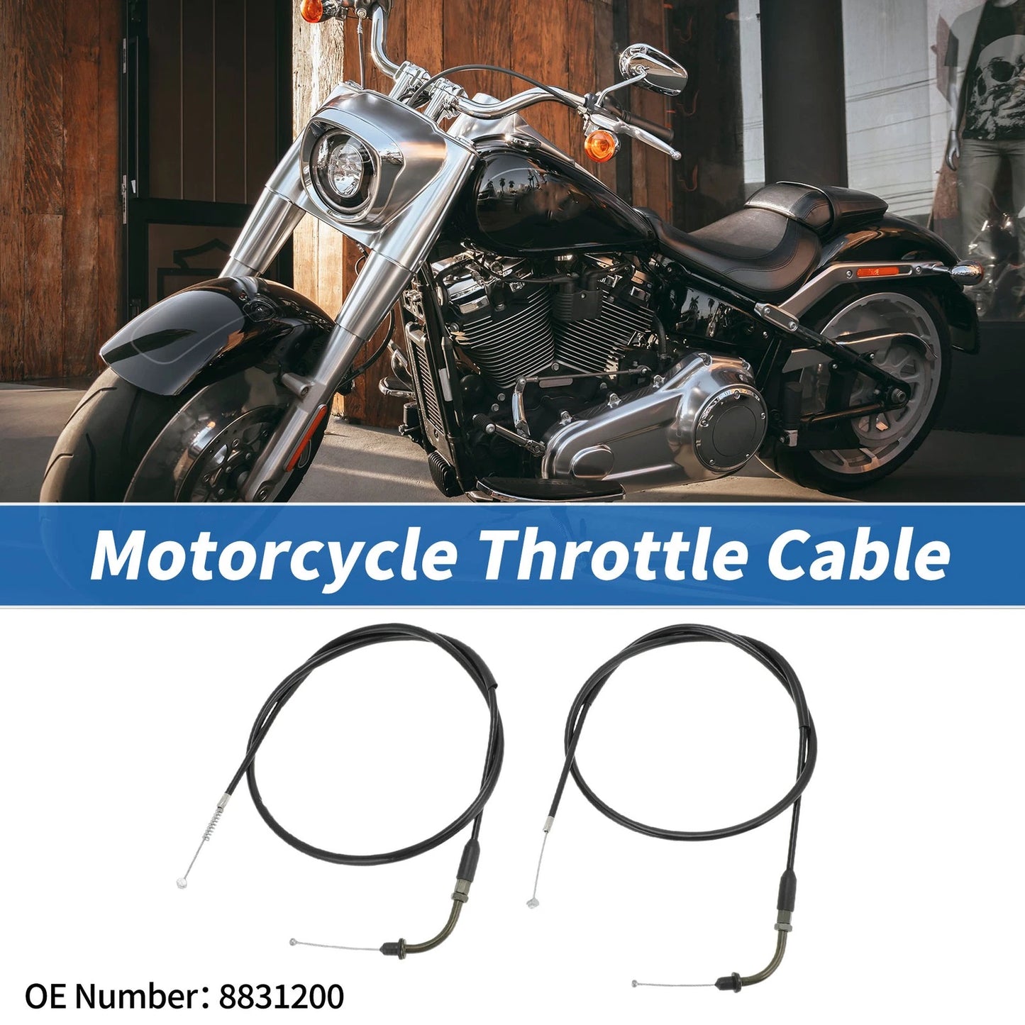 Throttle Cable for Harley Sportster XL883 XL1200 (110 cm, No.8831200)