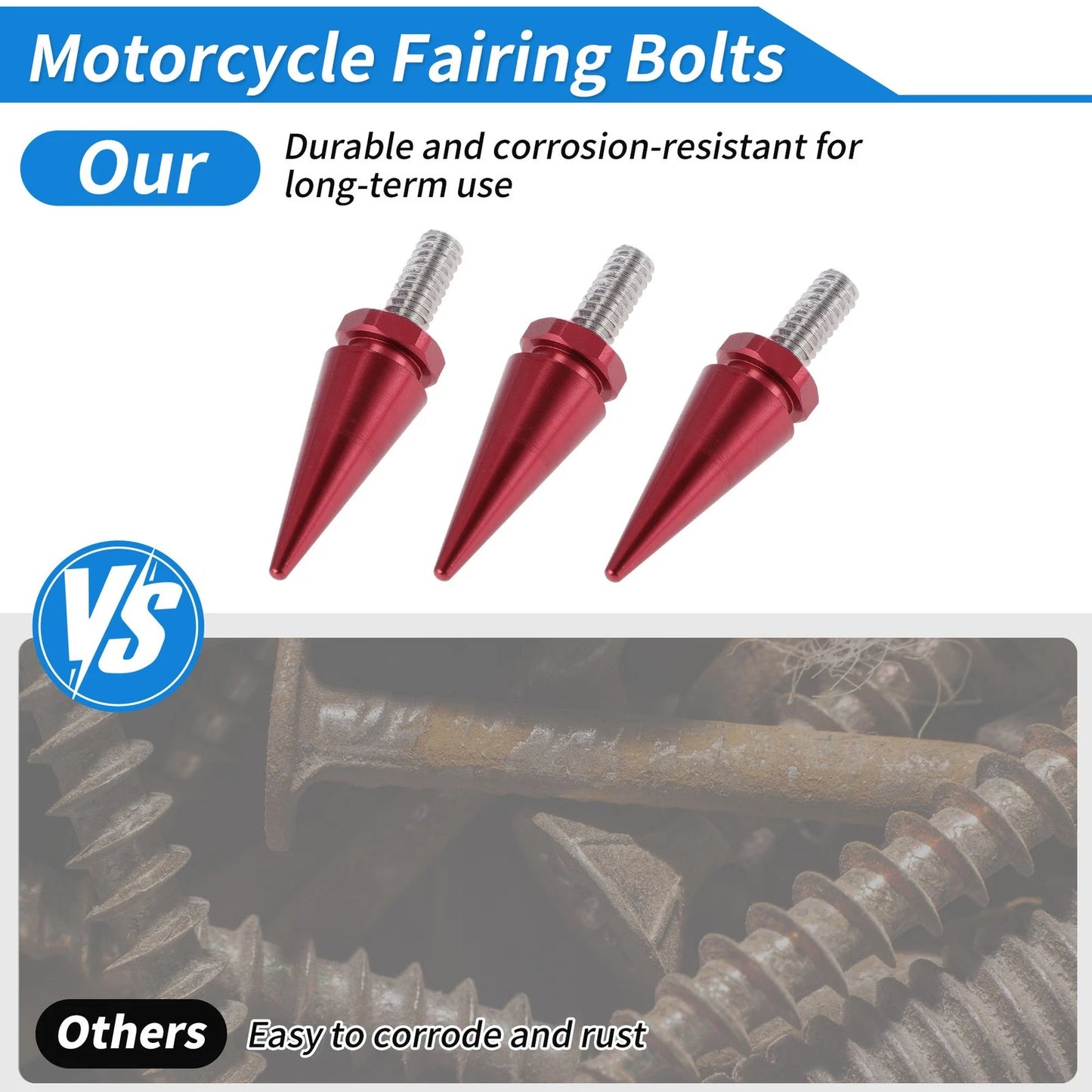 Windshield Bolts for Harley Davidson Street Glide (1996–2013) Aluminum Red