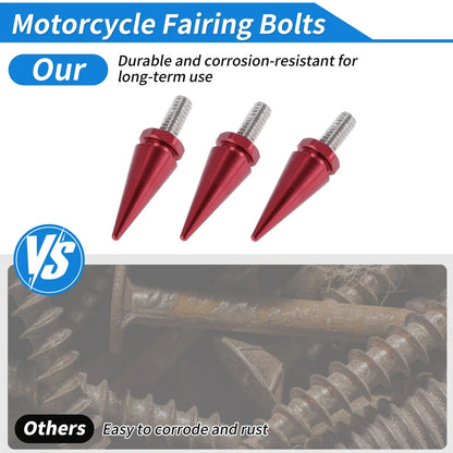 Windshield Bolts for Harley Davidson Street Glide (1996–2013) Aluminum Red