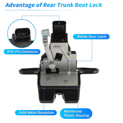 Rear Trunk Latch Lock Actuator for Kia Rio (2018–2022) 4 Pins 81230H8000