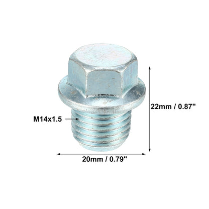 Set of 2 M14x1.5 Oil Drain Plug with Washer MD050316 for Mitsubishi
