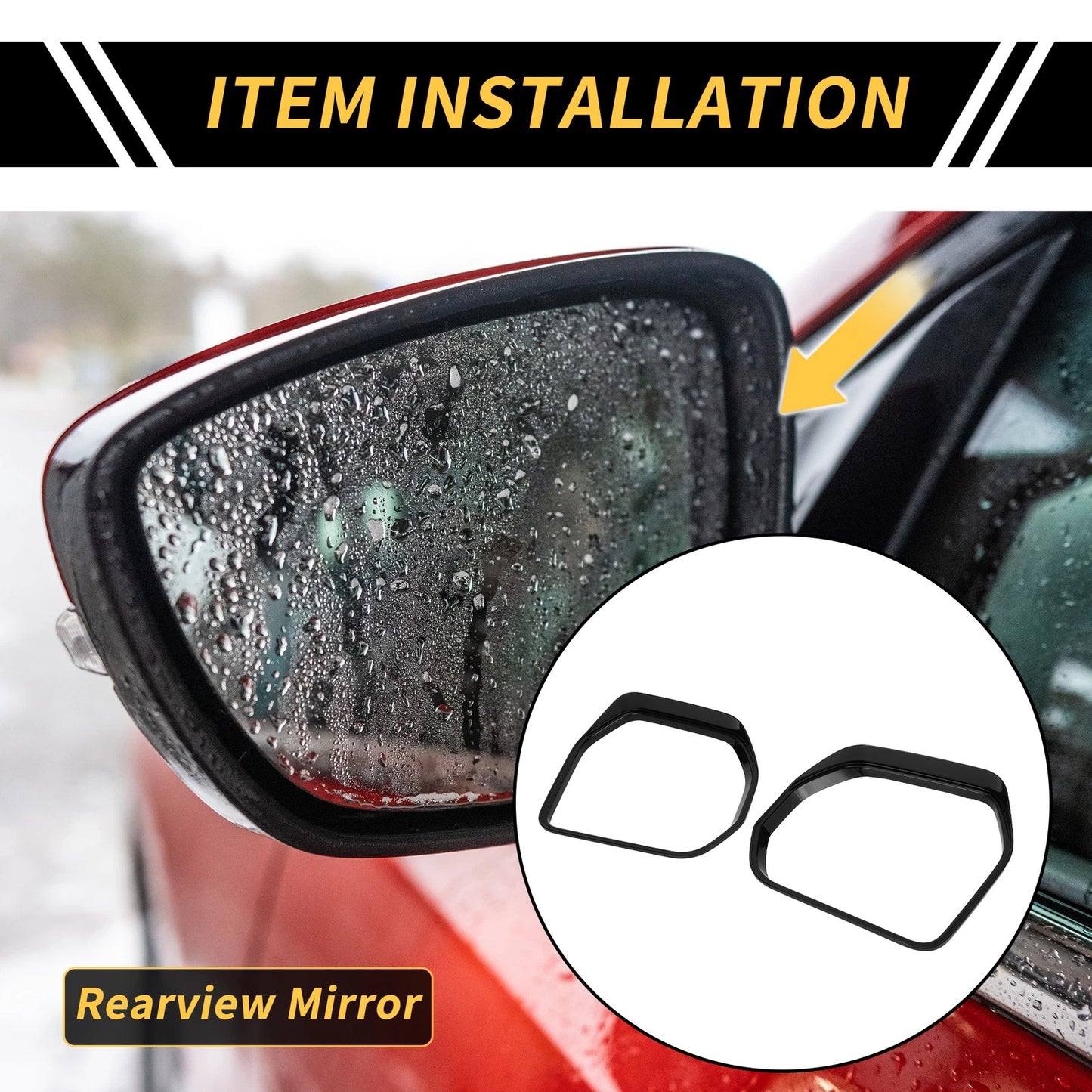 Pair Rearview Mirror Rain Eyebrow Trim for Toyota Tundra (2022–2024)
