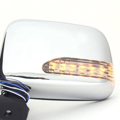 Chrome Door Wing Mirror LED x2 for Toyota Hilux MK5 2001-2005