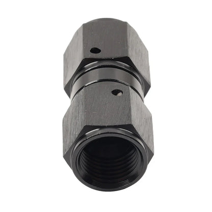 6AN Female to Female Swivel Coupler Union Fitting Adapter - Aluminum Black