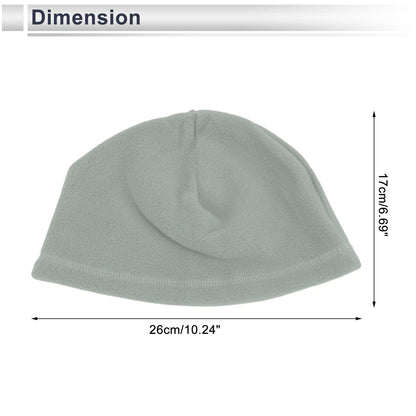 Cycling Hat for Universal Fit (1 Pcs) - Light Gray Polar Fleece 26x17cm