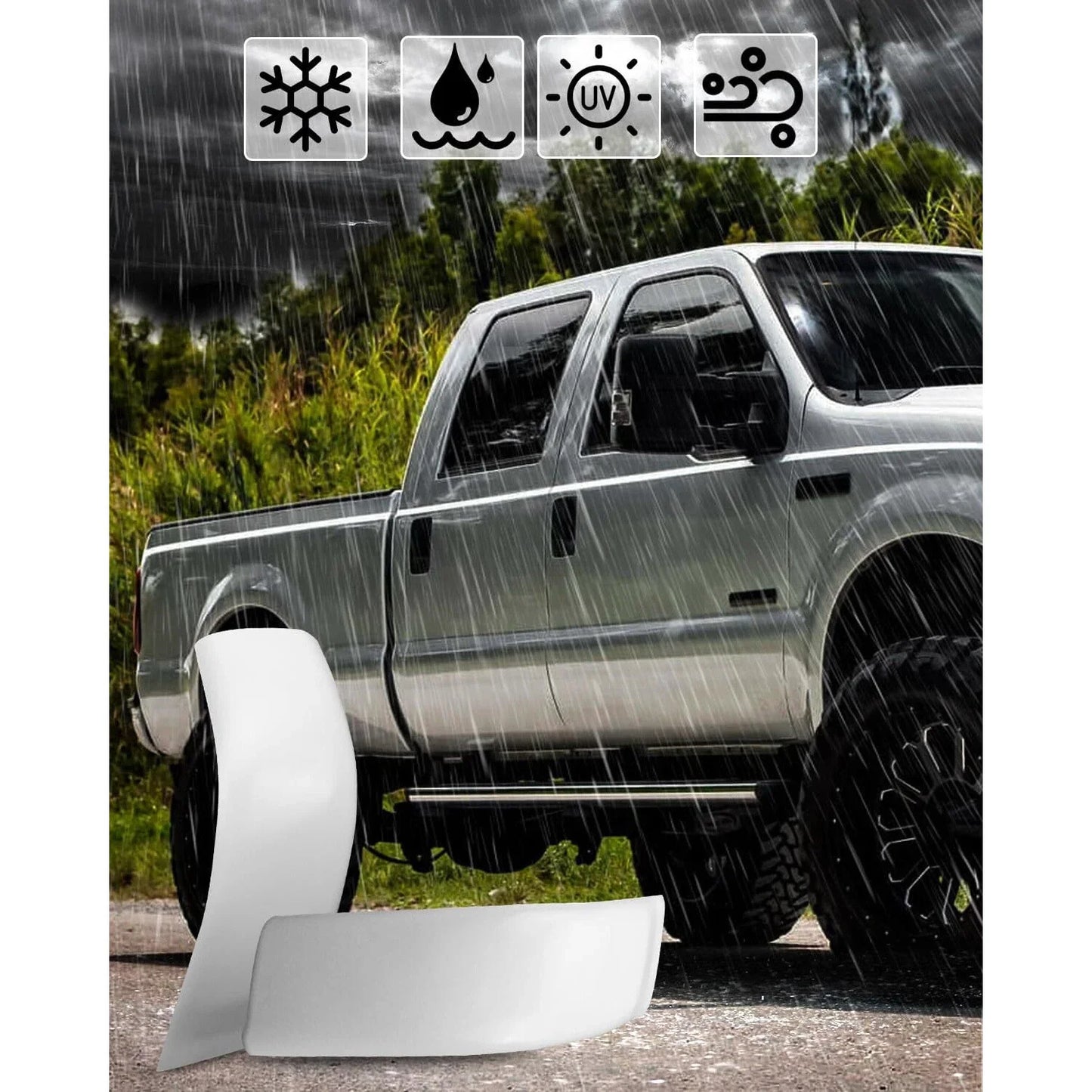 White Roof Side Molding for Car () - F81Z-2551729-AAB, F81Z-2551728-AAE