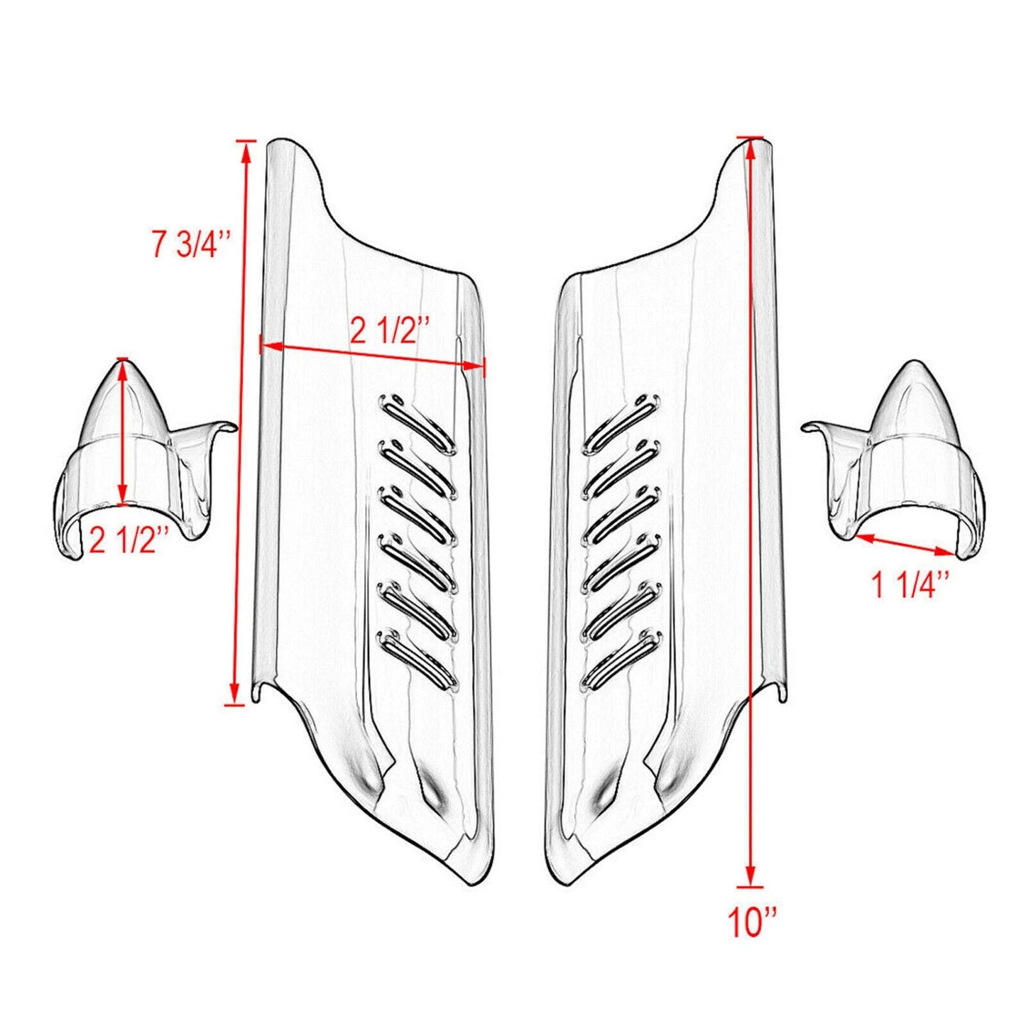 Baffle Shield Cover for Harley Touring Electra Glide FLHT (2000–2013) Black
