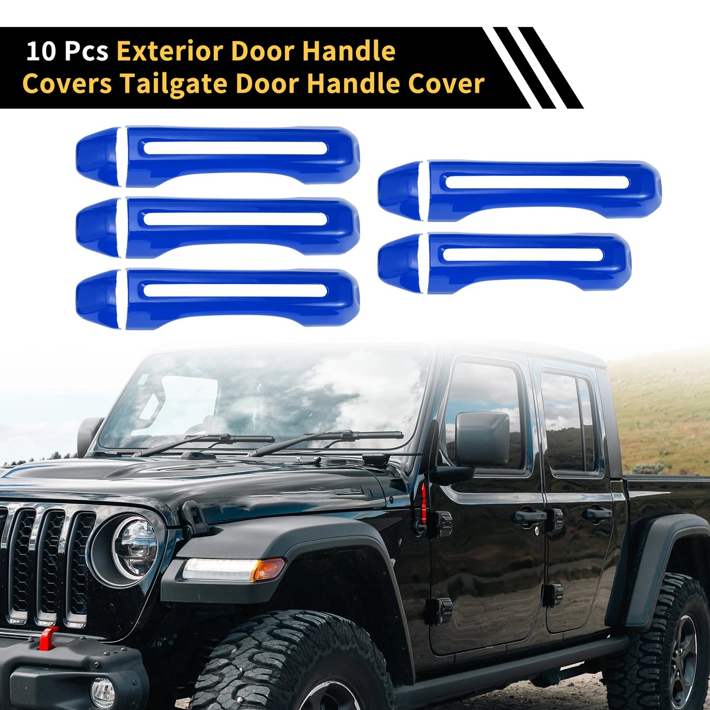 Set of 1 Door Tailgate Handle Cover for Jeep Gladiator JT (2020–2021) Blue