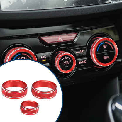 Set of 1 Air Conditioner Control Switch Knob Cover for Subaru Impreza (2017–2023) Red