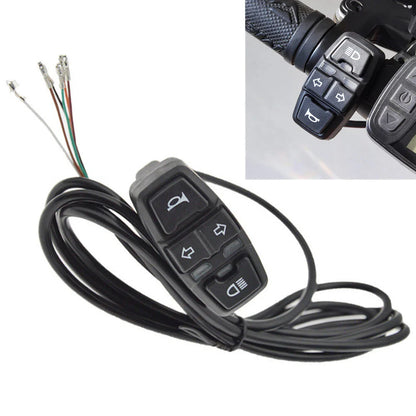 3in1 Waterproof Headlight Horn Indicator Light Switch for Motorcycle Scooter 12V