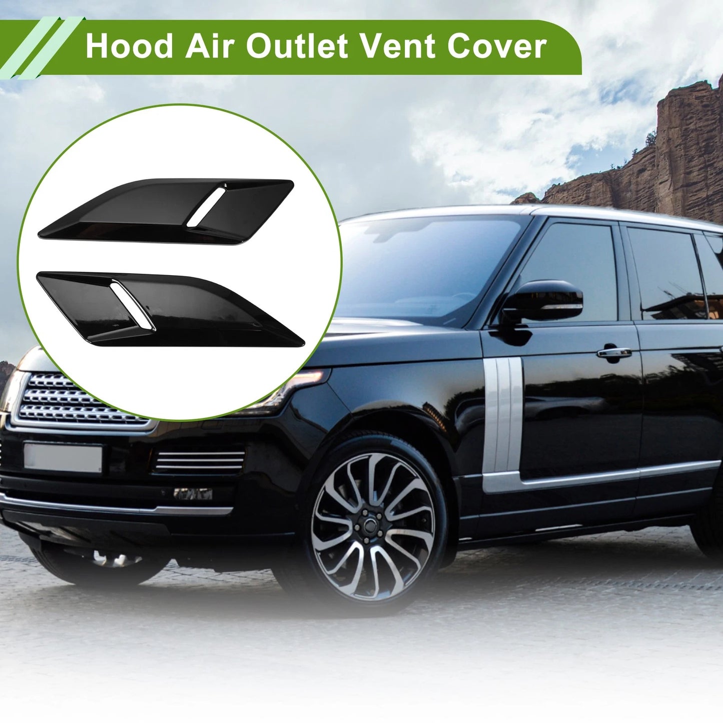Hood Bonnet Air Vent Cover for Land Rover Range Rover Sport (2014–2023) Black