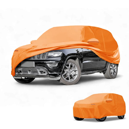 Waterproof Car Cover for Jeep Grand Cherokee (2002–2023) Orange Cotton