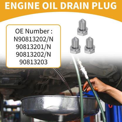 3X Oil Drain Plug Thread Repair No.N90813202 for Audi A3 (2006–2016)