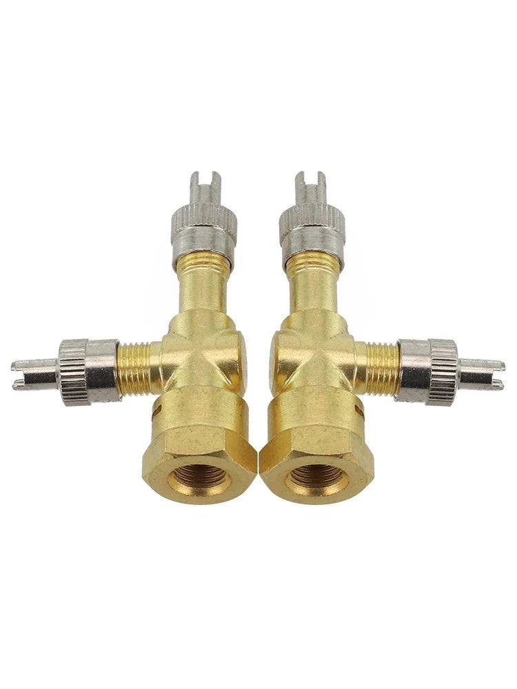 TPMS Valve Tee Adapter / Pack of 2 / Long lasting for Motorcycles and Cars