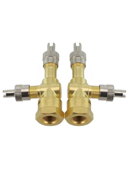 TPMS Valve Tee Adapter / Pack of 2 / Long lasting for Motorcycles and Cars