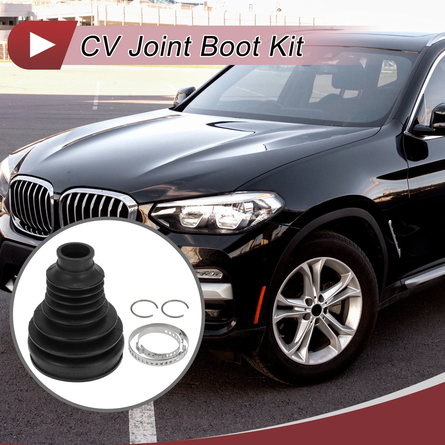 Inner CV Joint Boot Kit with Clamps for BMW 320i (2013–2018) - 31607570270
