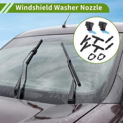 Set of 1 Windshield Washer Nozzle with Hose Connector for Toyota (No. 8538104030)