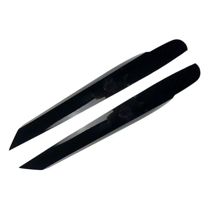 Gloss Black Front Headlight Eyelid Trim Covers for Volkswagen Touran (2011-2015)