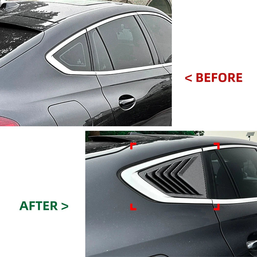 Add-On Rear Window Quarter Glass Duct Louver Vent Covers for BMW X6 G06