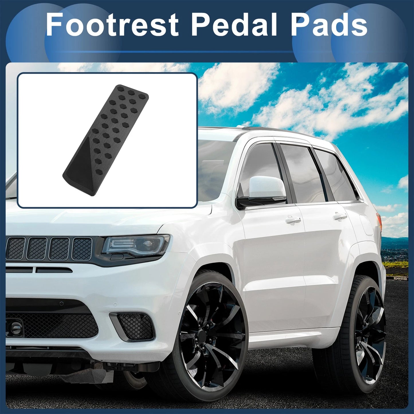 Footrest Pedals Cover for Jeep Grand Cherokee (2022–2025) Aluminum Alloy