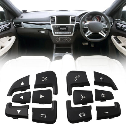 Custom Fit Steering Wheel Switch Buttons Cover Set for Mercedes