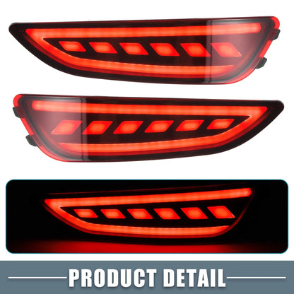 2X Rear Bumper Reflector LED Brake Lights for Hyundai Accent (2012–2017)