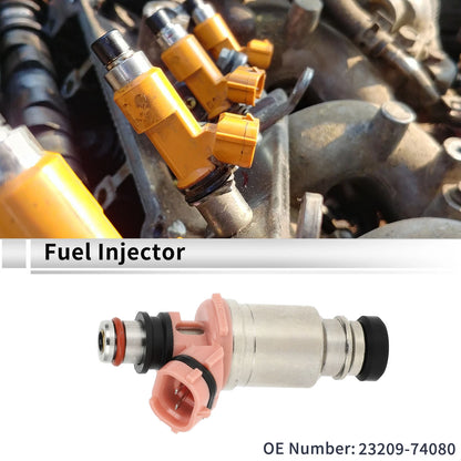 Fuel Injector No. 23209-74080 for Lexus LX450 (1996–1997) 1Pc Pink Silver Tone