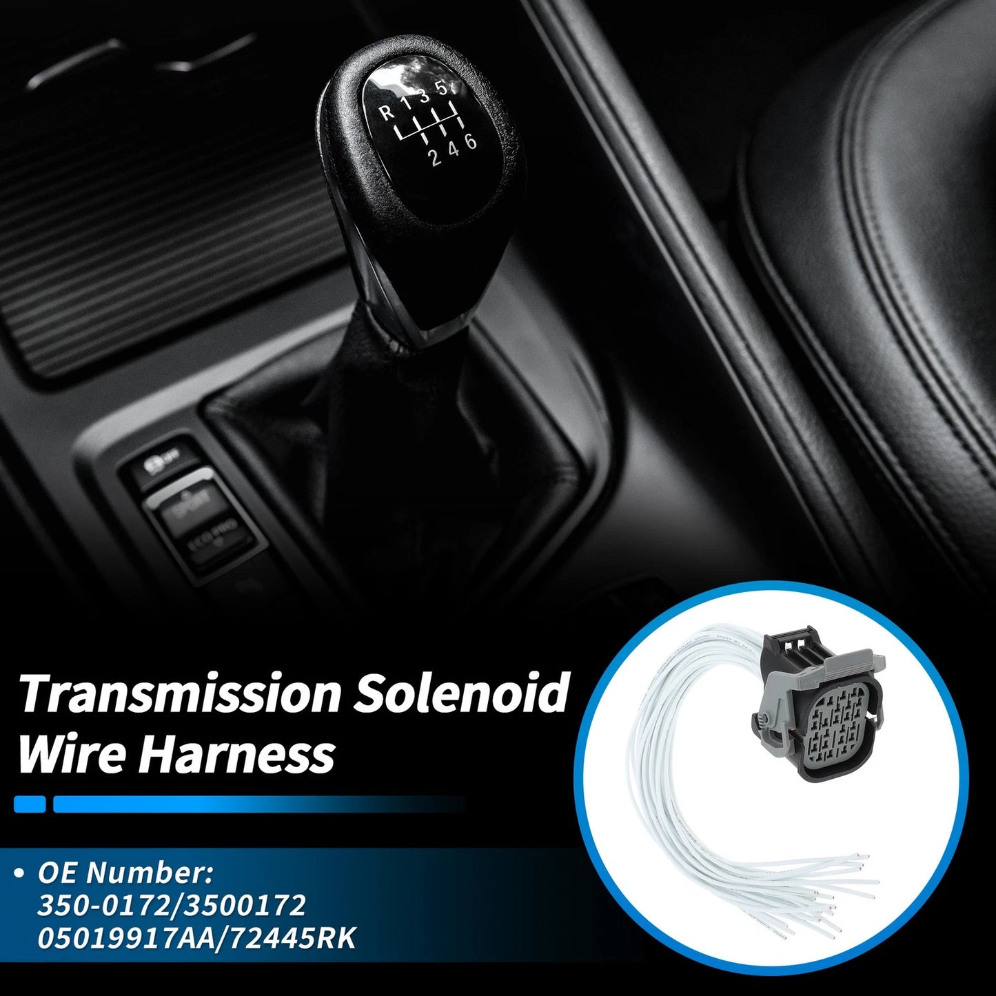 Connector Pigtail Wire Harness for 68RFE 45RFE 62TE (No.350-0172)