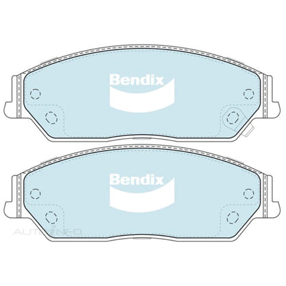 Set of 4 Bendix Front Disc Brake Pads for Toyota Aurion (2006–2017)