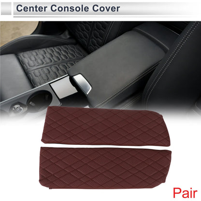 Center Console Cover with Storage Bag for BMW X5 (2014–2018) Red