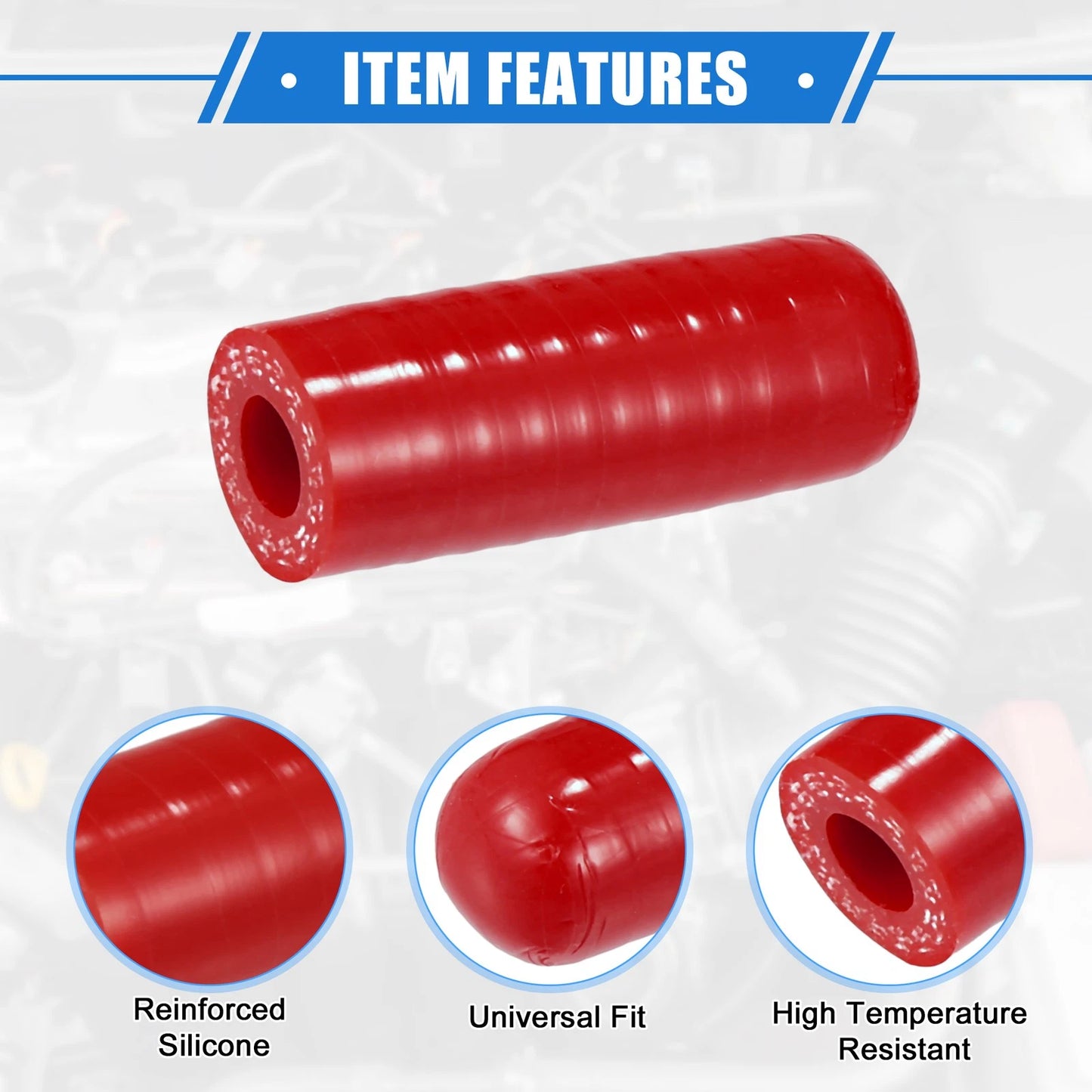 Reinforced Silicone Coolant Cap Kit for Turbo Bypass Valve (0.31" ID)