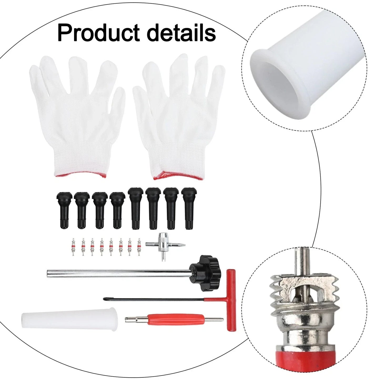 Tire Valve Repair Kit 22pcs for Vehicles