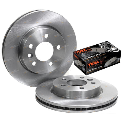 Front Disc Rotors + Brake Pads for VW Amarok 2H (2011–2017) RWD 4X4