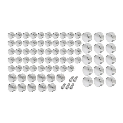 75X Chrome Engine Bolt Topper Caps for Harley Touring Road Street Glide (07-16)