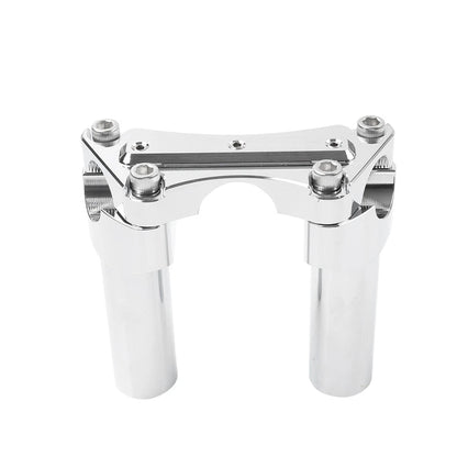 4" Handlebar Risers Top Clamp Chrome for Harley Dyna Softail FLTR FLHR (1991–2023)