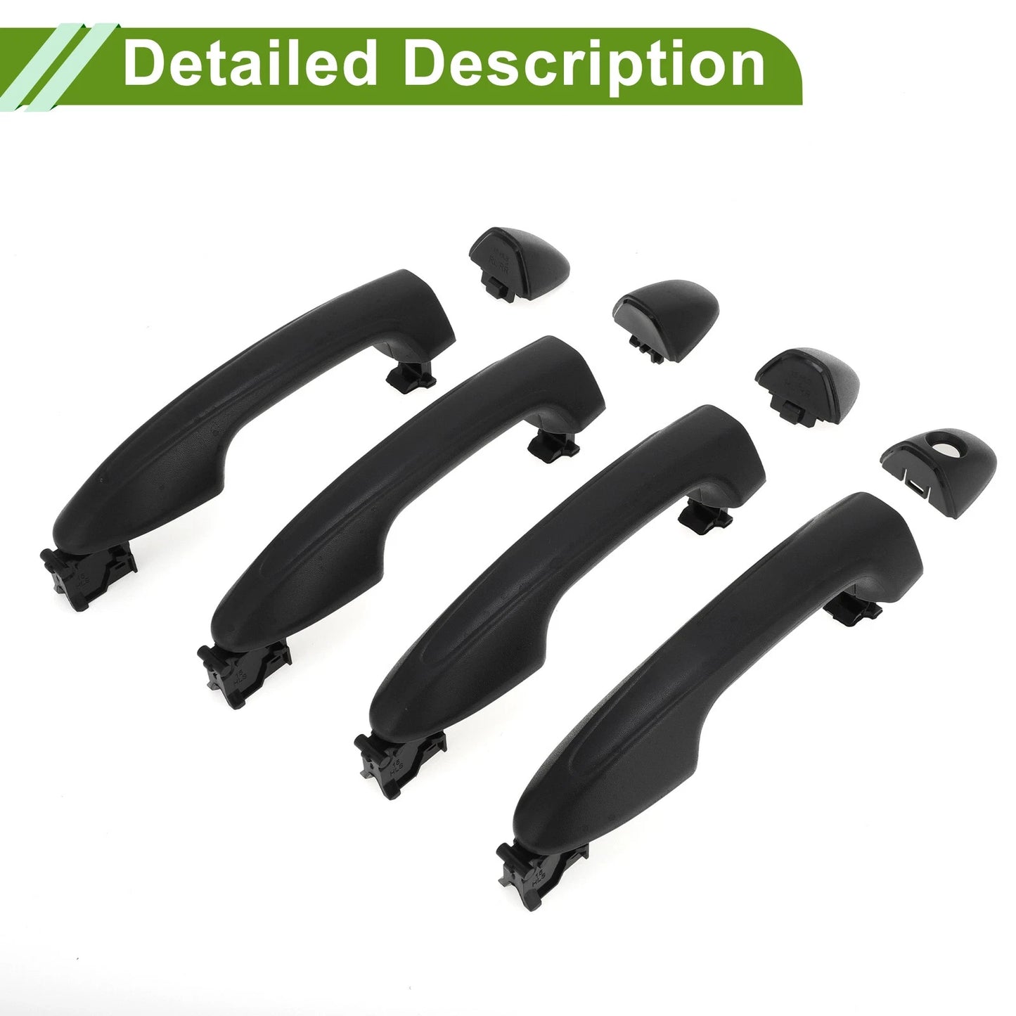 Set of 1 Car Door Handle for Toyota Hilux Fortuner (No. 692100K210) Black