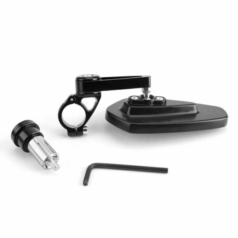 1 Pair Black Handlebar End Mirrors for Universal Motorcycle