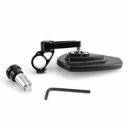1 Pair Black Handlebar End Mirrors for Universal Motorcycle