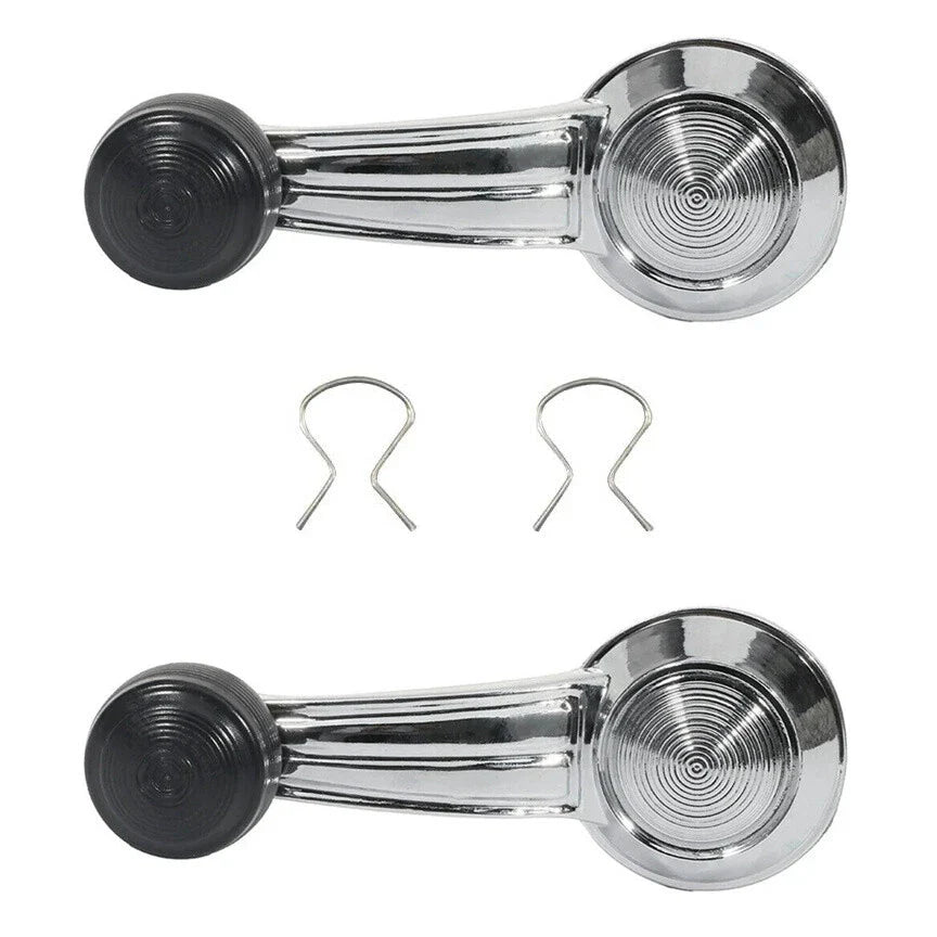 Chrome Door Window Crank Handles for Cadillac Chevy
