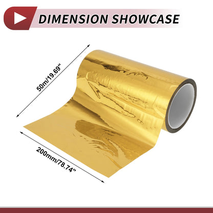 Pinstripe Tape 200mmx50m for Car Motorcycle Boat Gold Tone (1 Pcs)