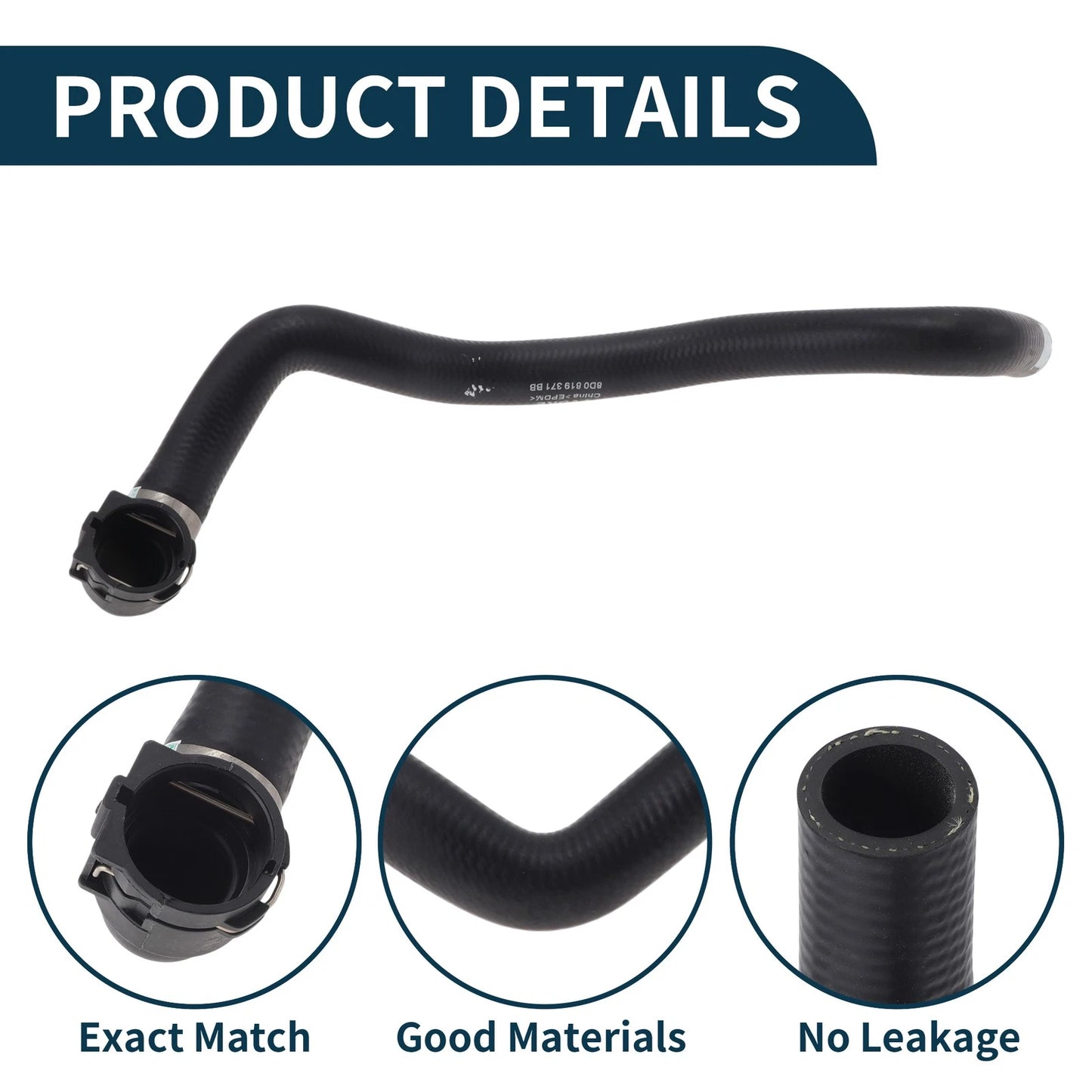 Radiator Hose for Volkswagen Passat (1998–2005) No. 8D0819371BB