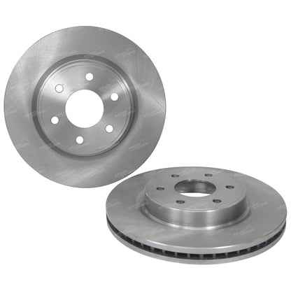 2 Front Brake Rotors + Bendix Pads for Nissan Navara D23 (2015–2020)