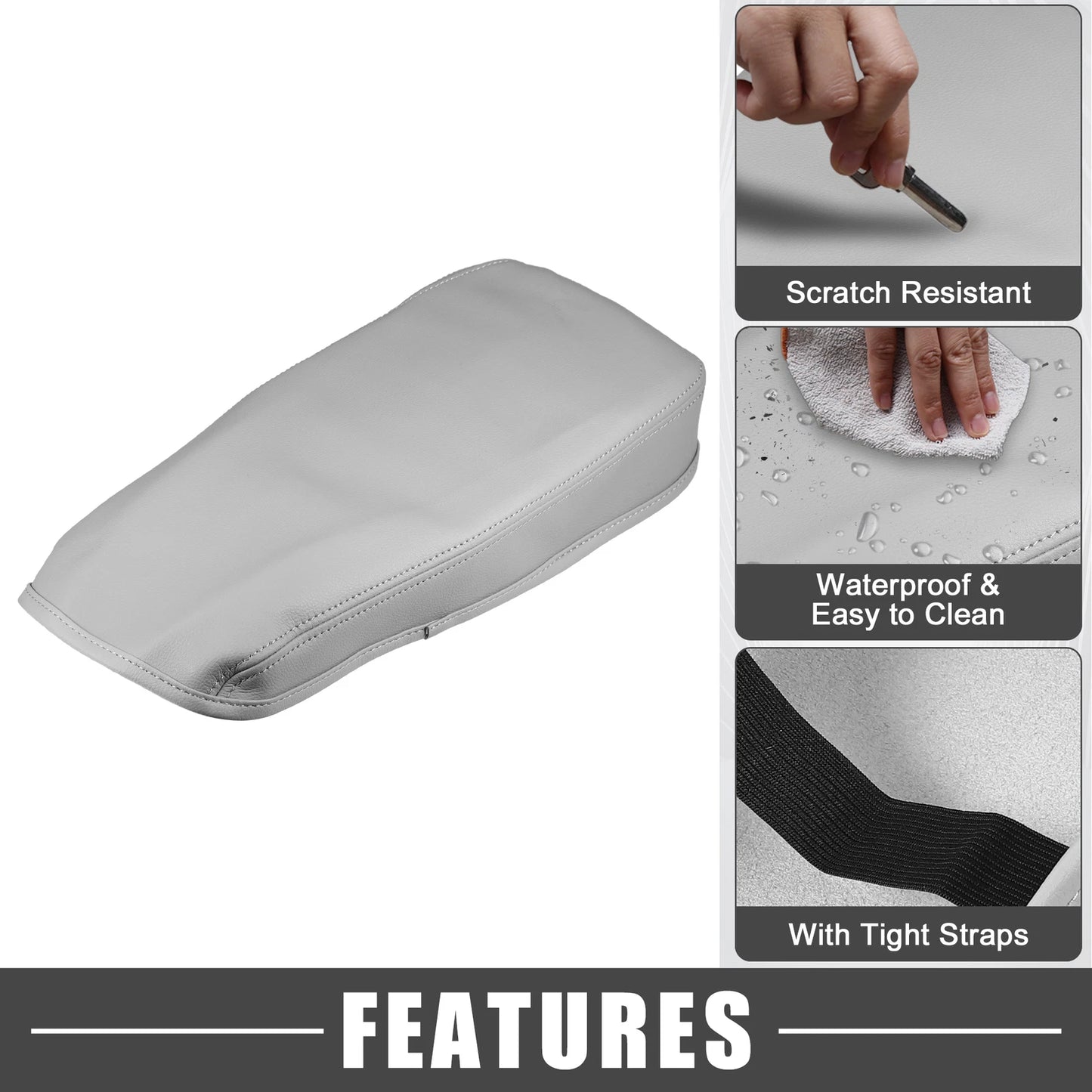 Center Console Pad Armrest Cover for Lexus ES330 (2005–2009) Gray