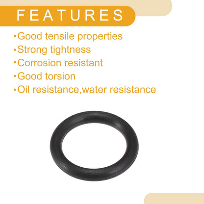 50pcs NBR Rubber O Ring Seal Gasket for Cars Trucks (Universal) 8mm ID x 1.5mm CS