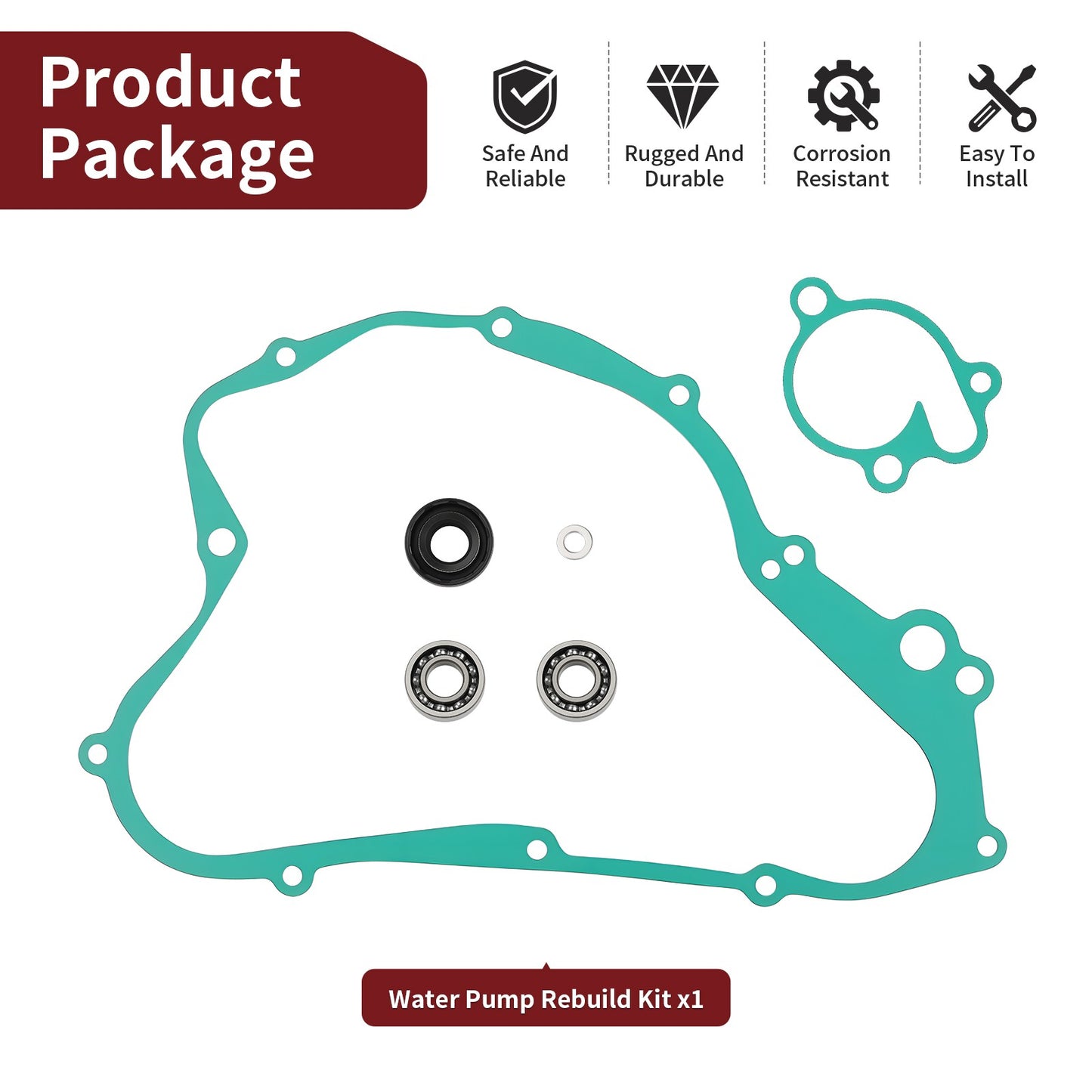 Water Pump Rebuild Kit for Suzuki RM125 RM125S (1992–2000)