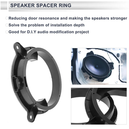 Set of 2 Speaker Spacer Rings for Mazda 6.5" Tweeter